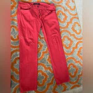 JOE'S JEANS MENS SLIM FIT STRAIGHT LEG ROUGE RED COLORED DENIM  Size 36